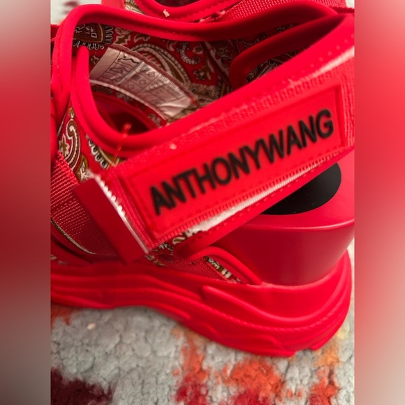 Anthony Wang platform sandals red color women’s size 8 - Picture 5 of 8